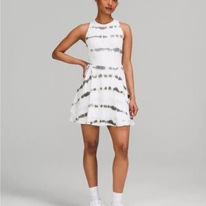 Lululemon Court Crush 
with Gray Tie-Dye Stripes Dress.